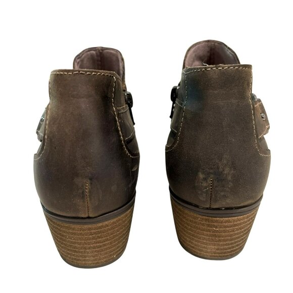 Clarks Oily Leather Brown Ankle Boot Size 9 M New in Box - Picture 5 of 8